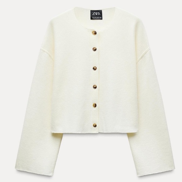 ZARA Soft Ribbed Cardigan - Picture 2 of 6